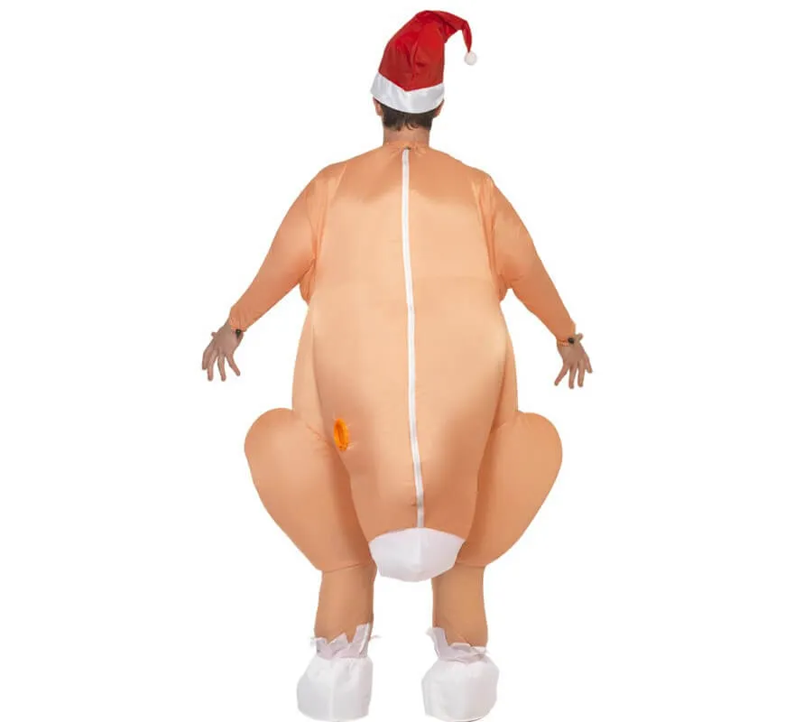 Costume da babbo natale arrosto gonfiabile per uomo