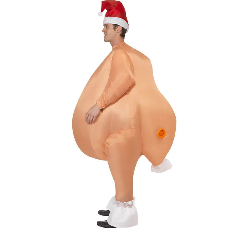 Costume da babbo natale arrosto gonfiabile per uomo