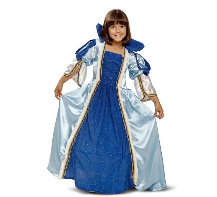 Costume da principessa blu per una ragazza
