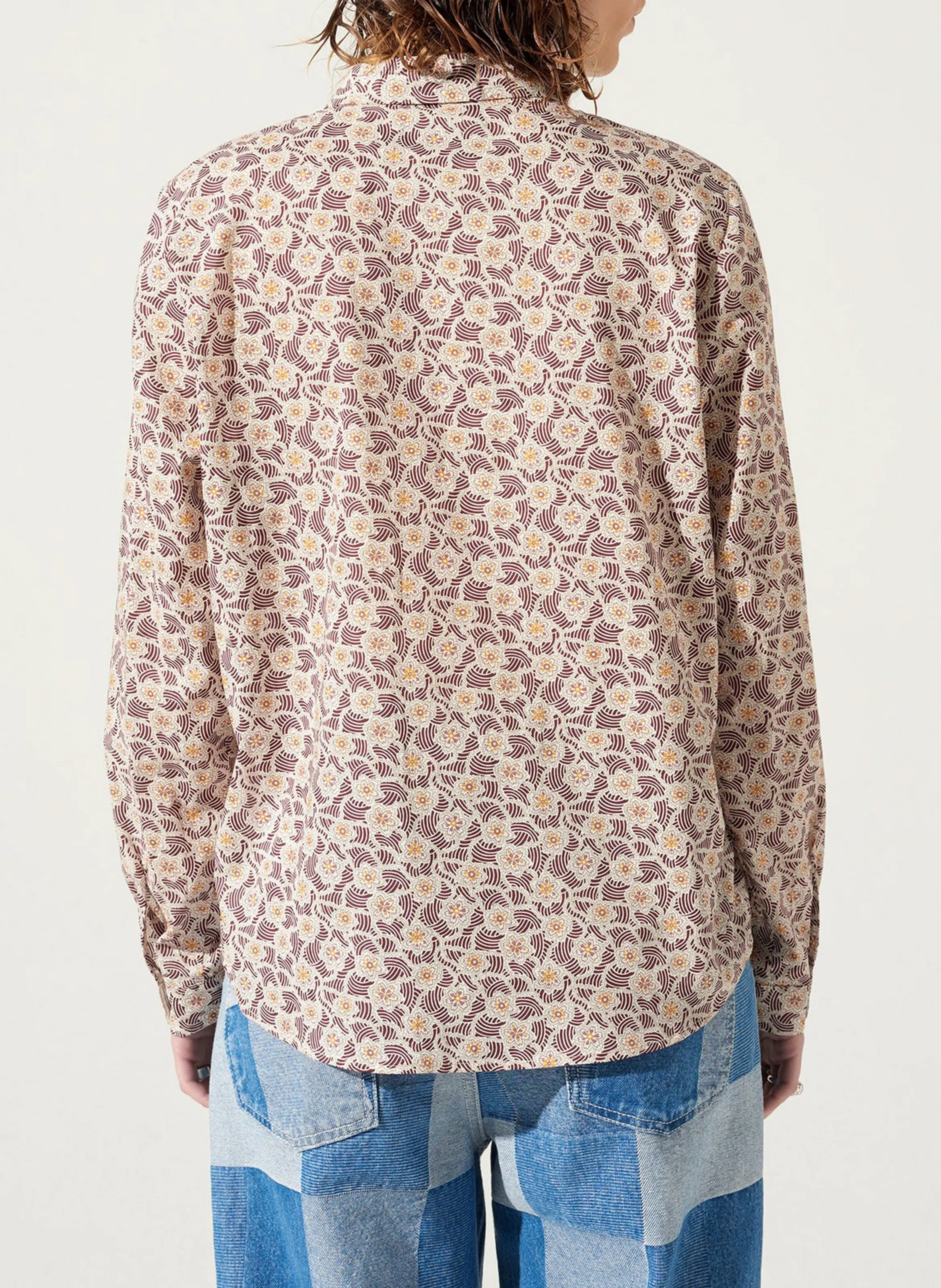  COTELAC   Camicia colletto classico in lino e cotone | Rosso