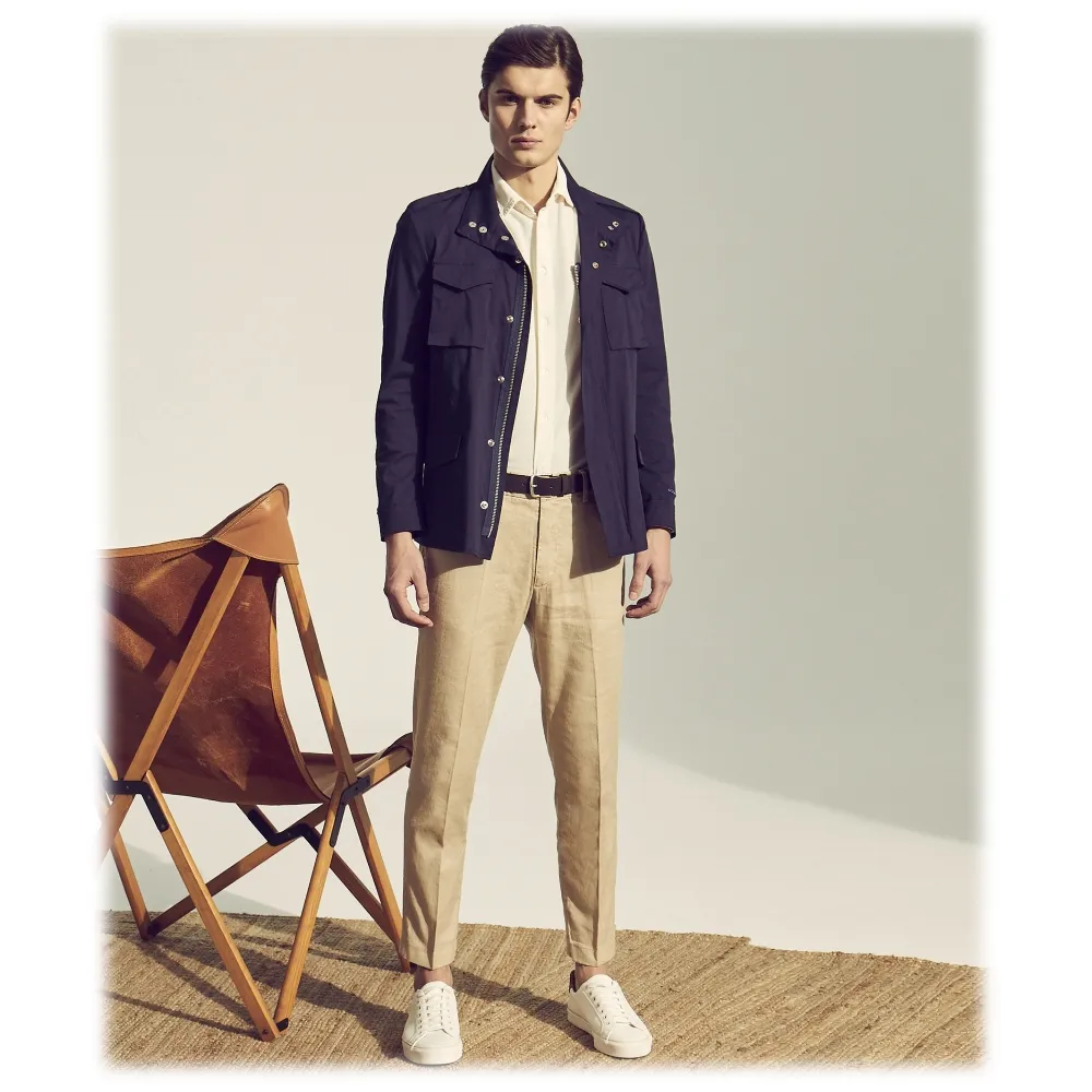 Cruna - Pantalone Marais in Lino - 540 - ECRU - Handmade in Italy - Pantaloni di Alta Qualità Luxury
