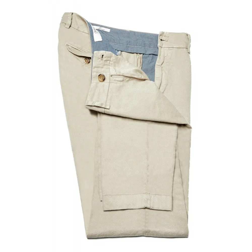 Cruna - Pantalone Marais in Lino - 540 - ECRU - Handmade in Italy - Pantaloni di Alta Qualità Luxury