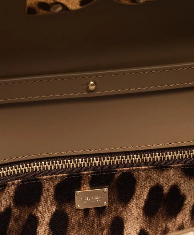 Dolce&Gabbana Borsa a tracolla Lop logo in pelle dorata BB7312AP308