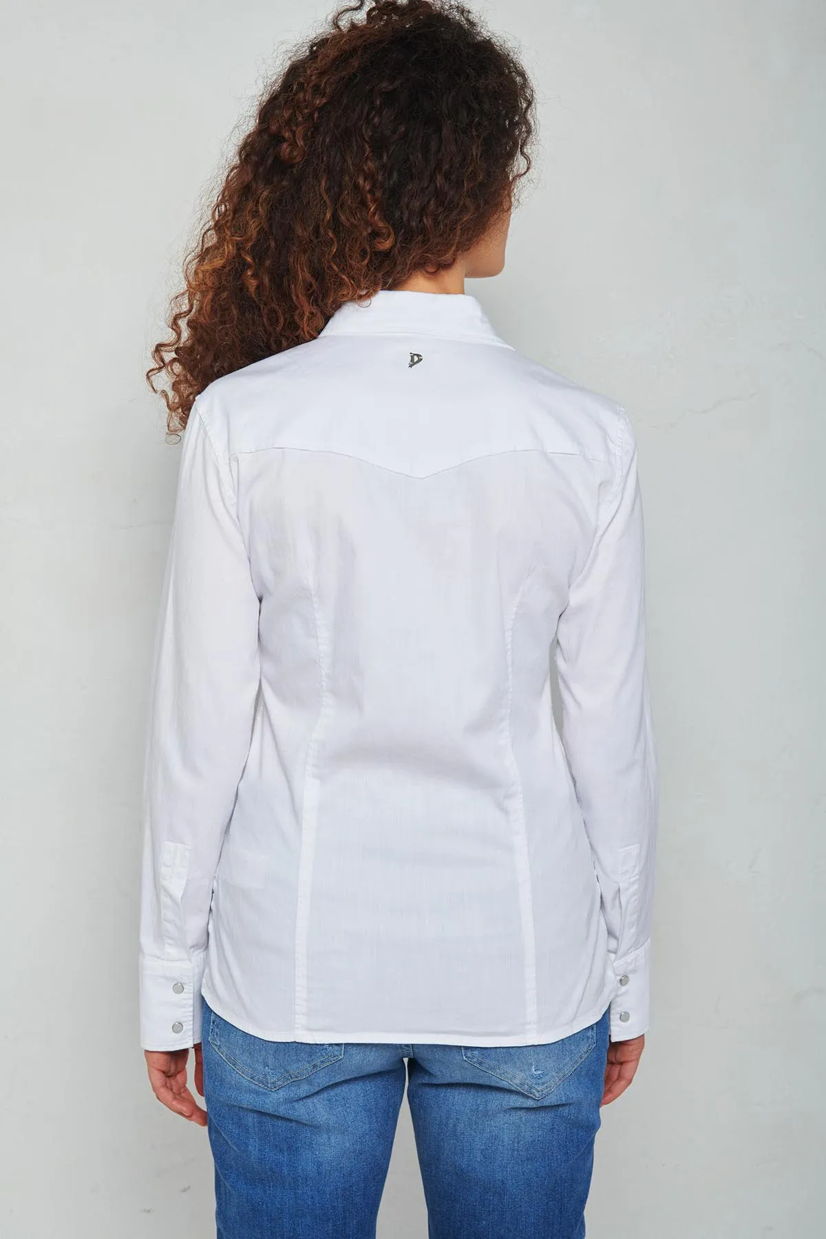 DONDUP Camicia texana in cotone stretch