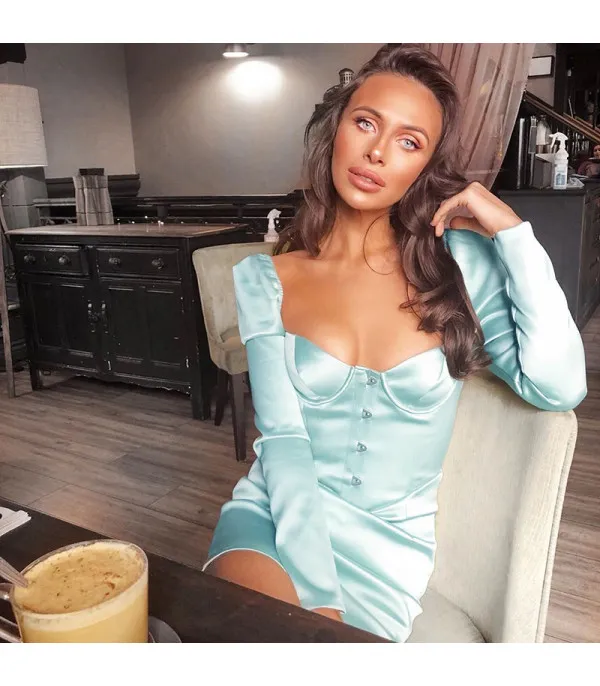 Dress in raso Bambola