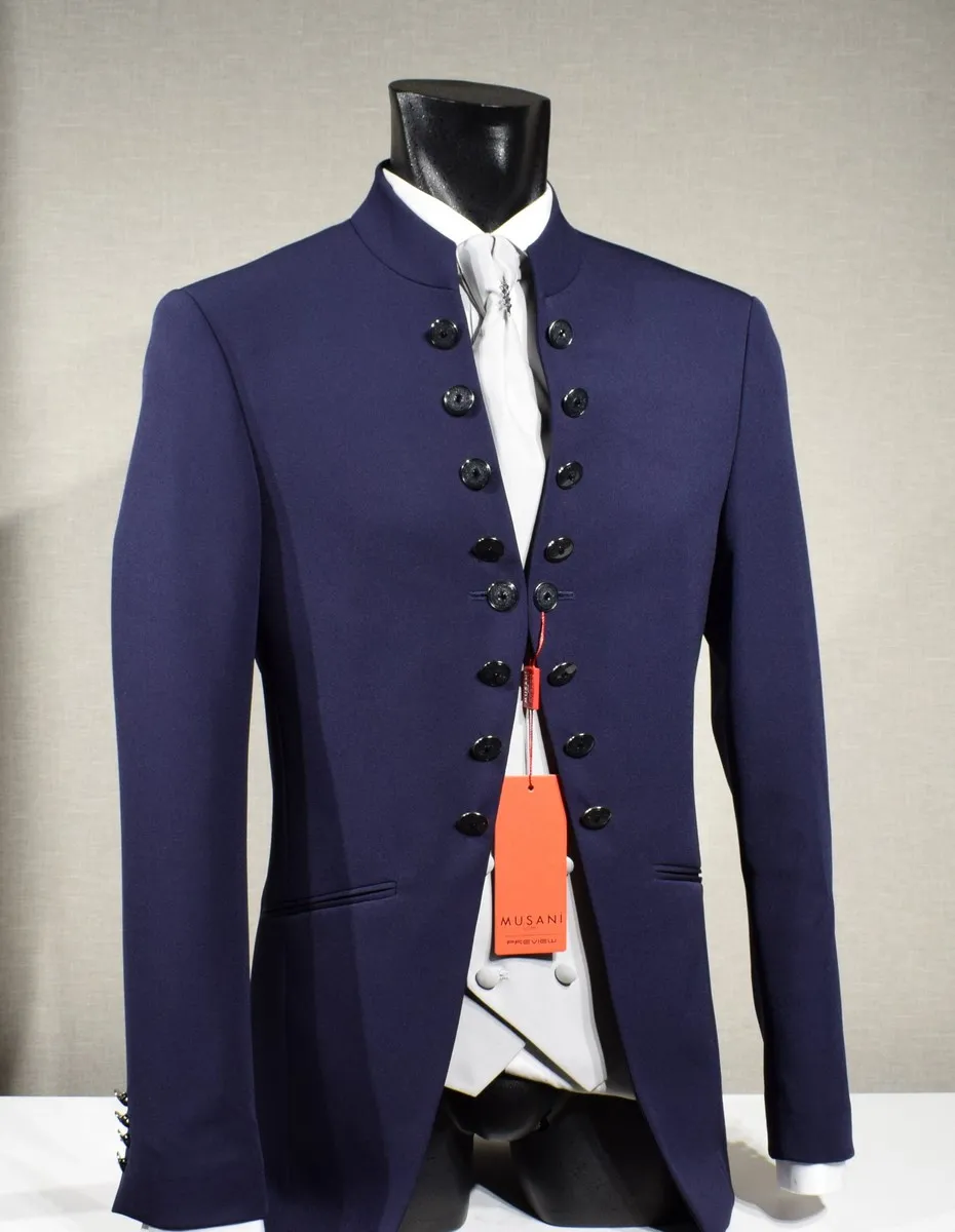 Dress musani bluette model korean slim fit