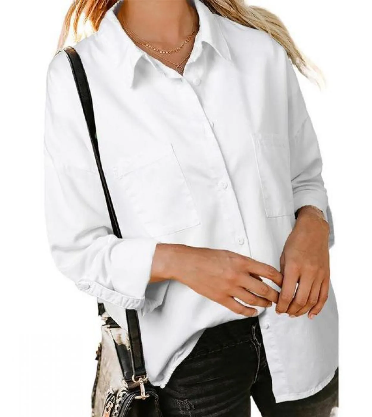 Elegante manica lunga vintage colletto rovesciato cappotto camicette camicette donna ufficio donne tutte abbinate abbigliamento