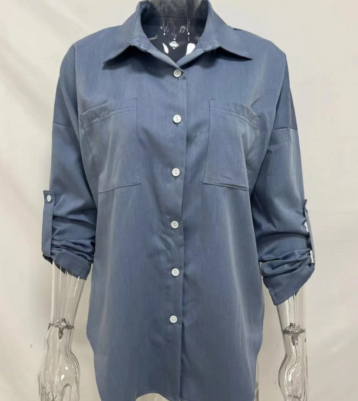 Elegante manica lunga vintage colletto rovesciato cappotto camicette camicette donna ufficio donne tutte abbinate abbigliamento