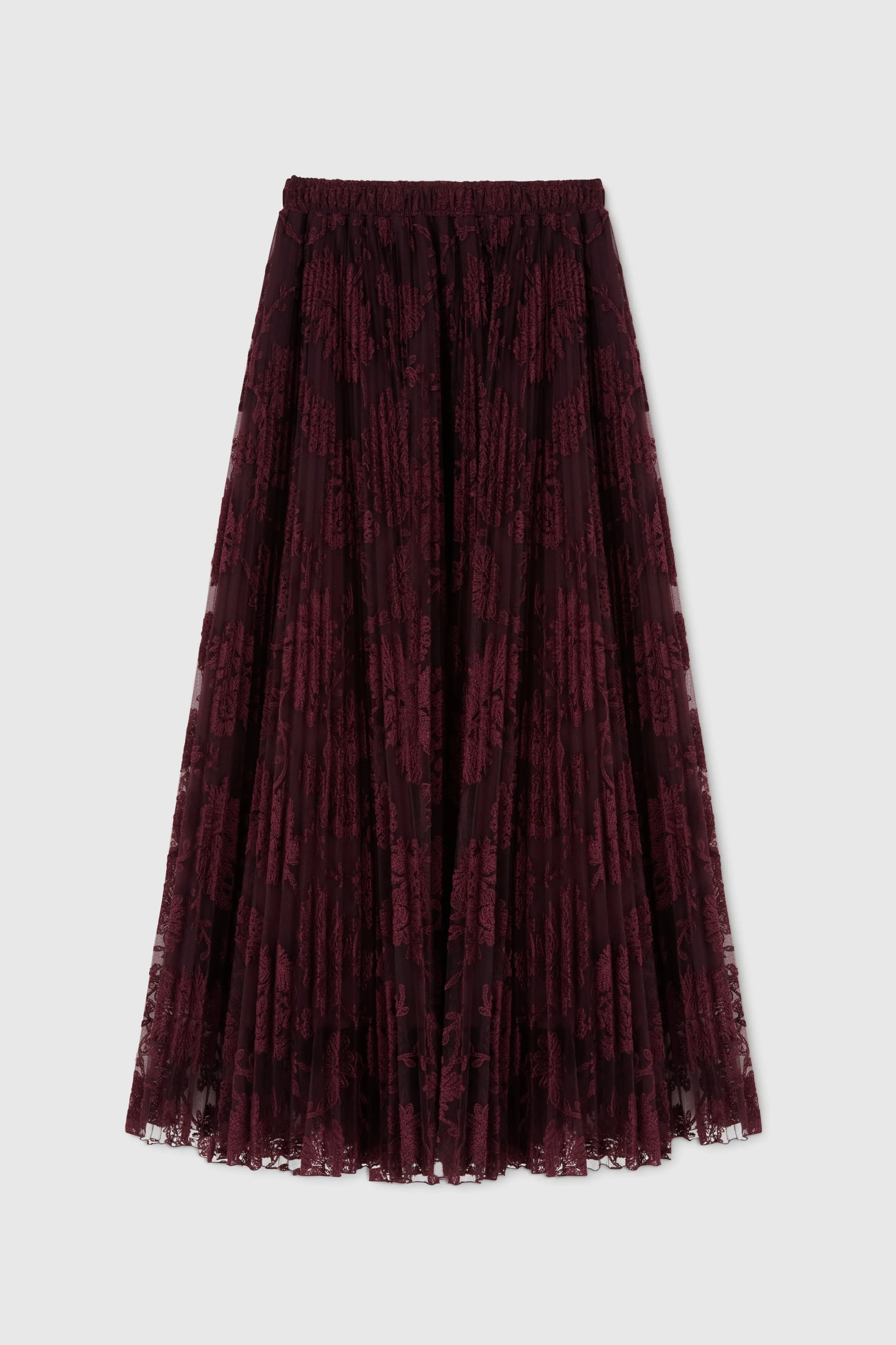 ERMANNO SCERVINO  Gonna lunga in seta bordeaux