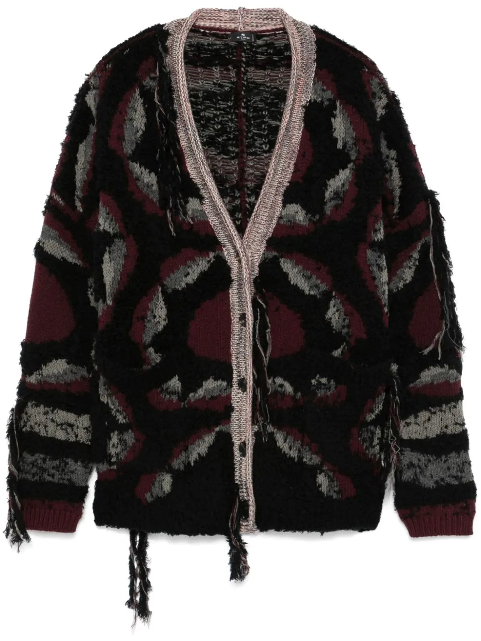 ETRO Abbigliamento,Maglieria Cardigan in misto lana nero 
