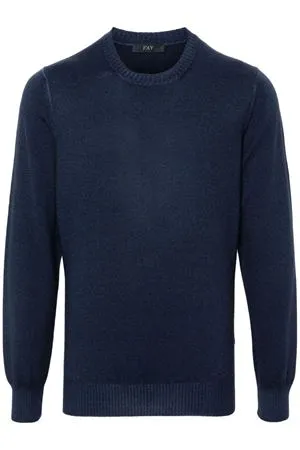 FAY Abbigliamento,Maglieria Maglione in lana vergine blu 