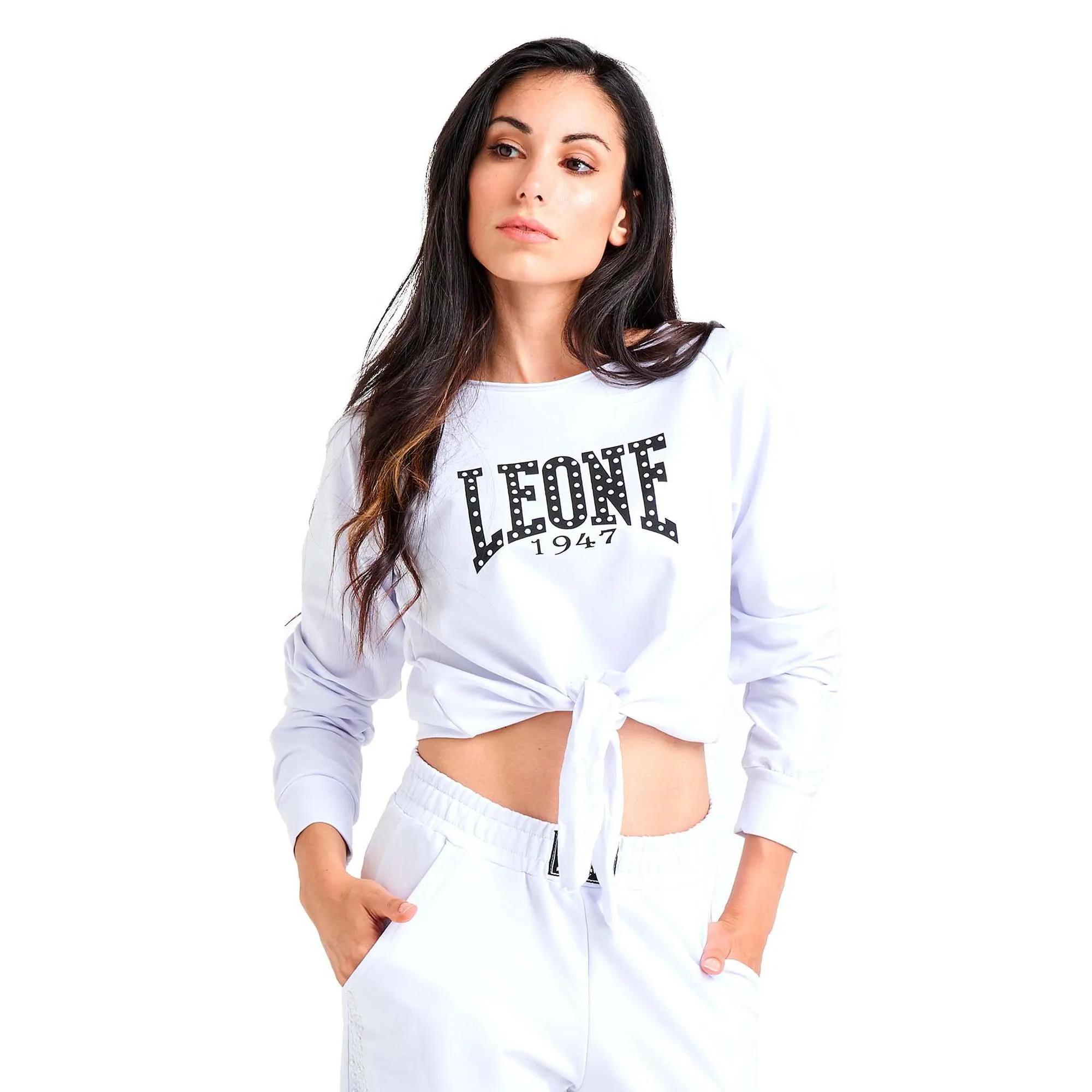 Felpa annodata girocollo da donna Luxury