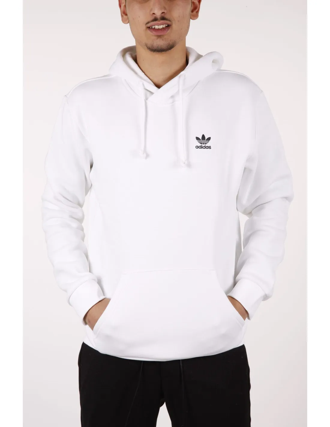 Felpa bianca uomo Essential Hoody Adidas