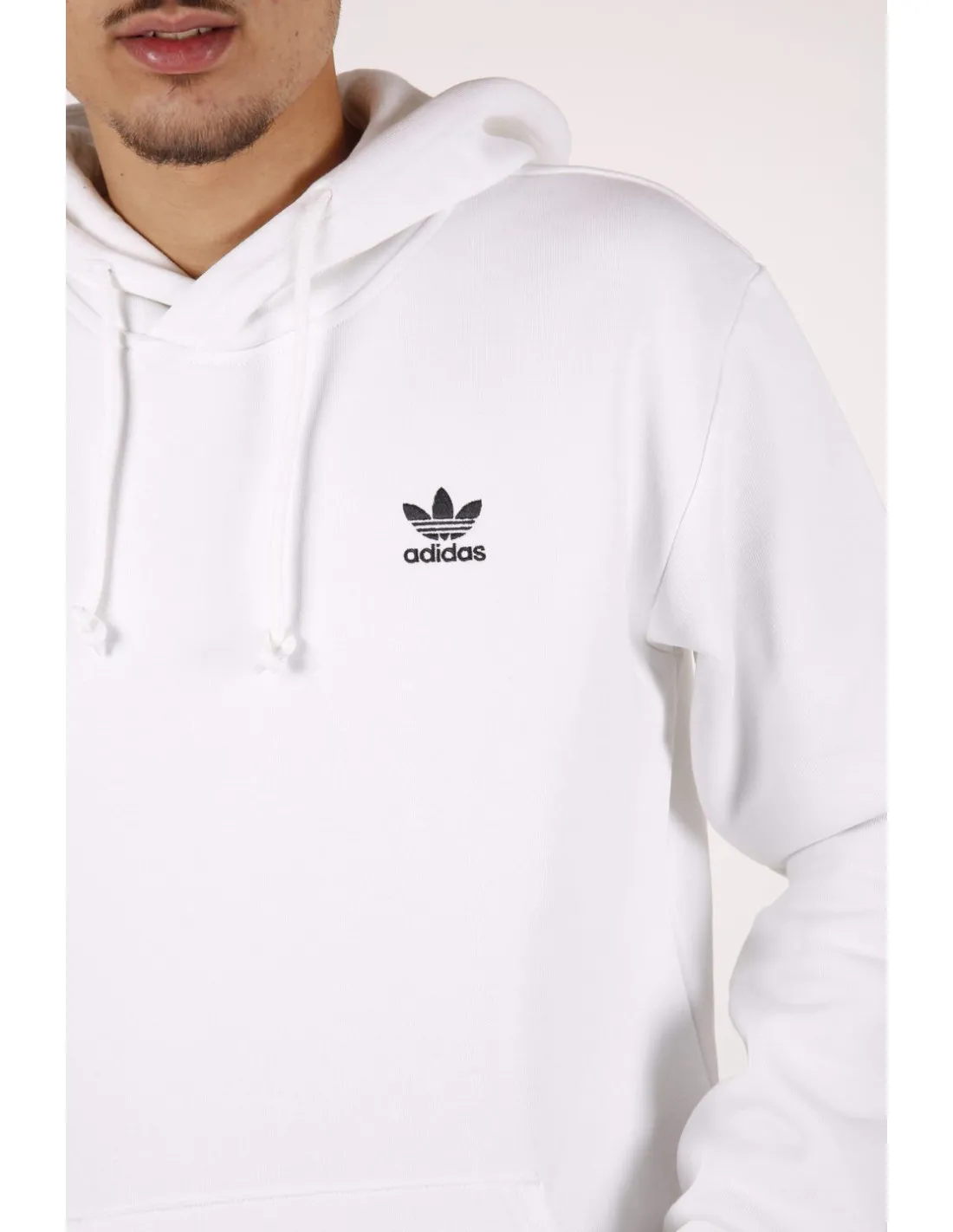 Felpa bianca uomo Essential Hoody Adidas