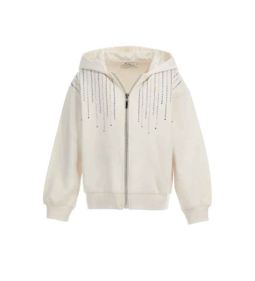 --Felpa con strass-