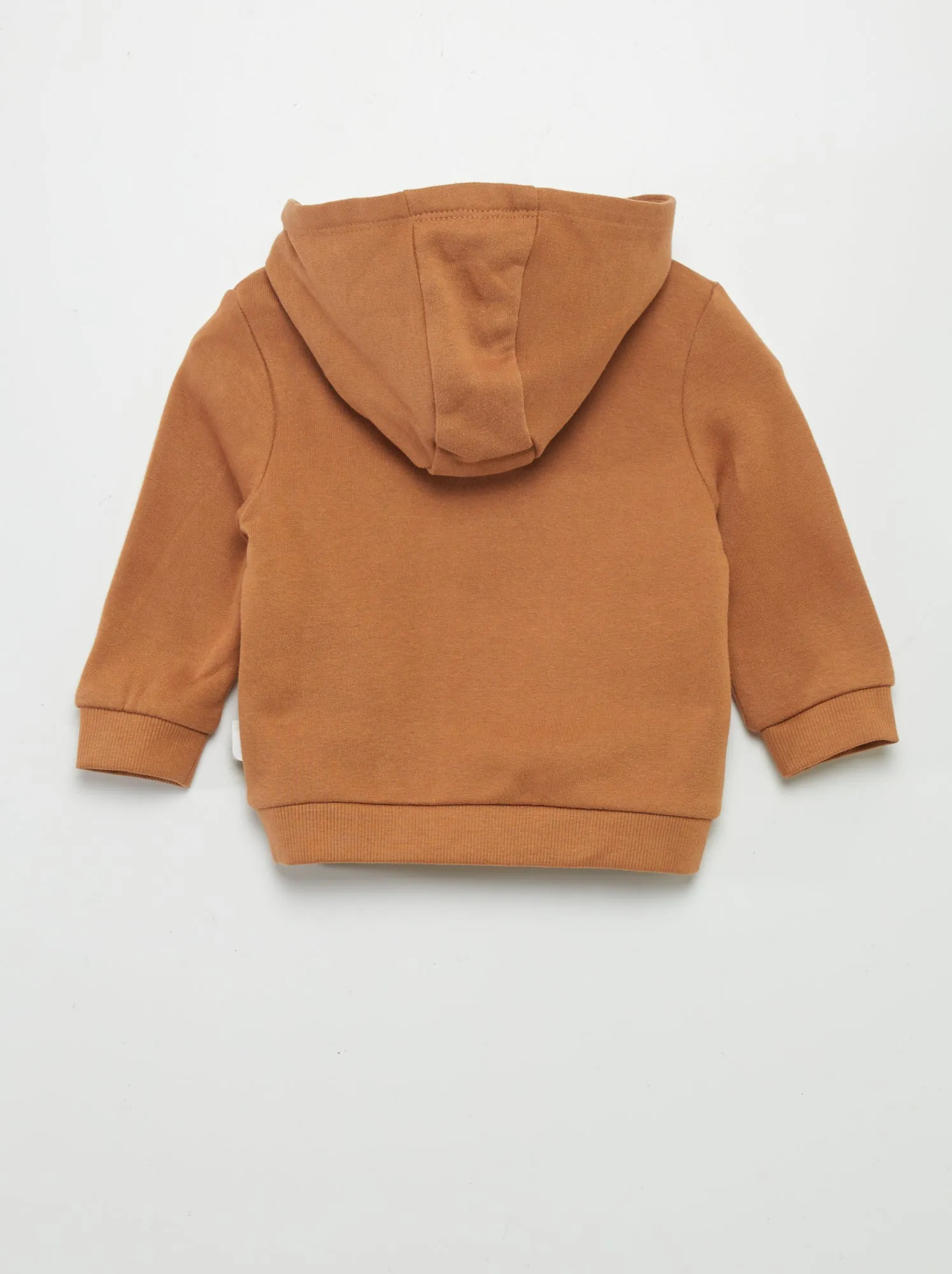 Felpa con zip e cappuccio - MARRONE