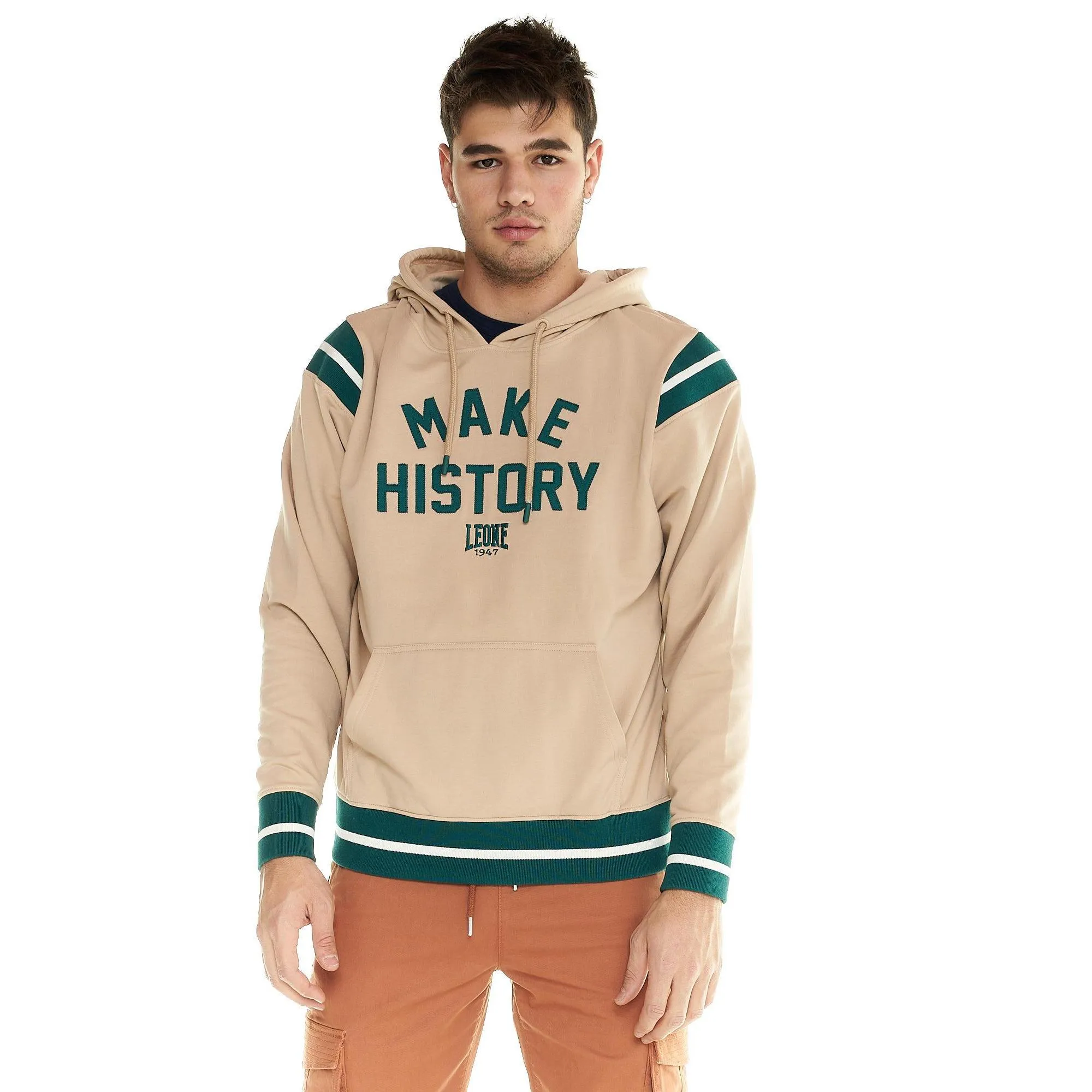 Felpa Leone uomo con cappuccio Retro