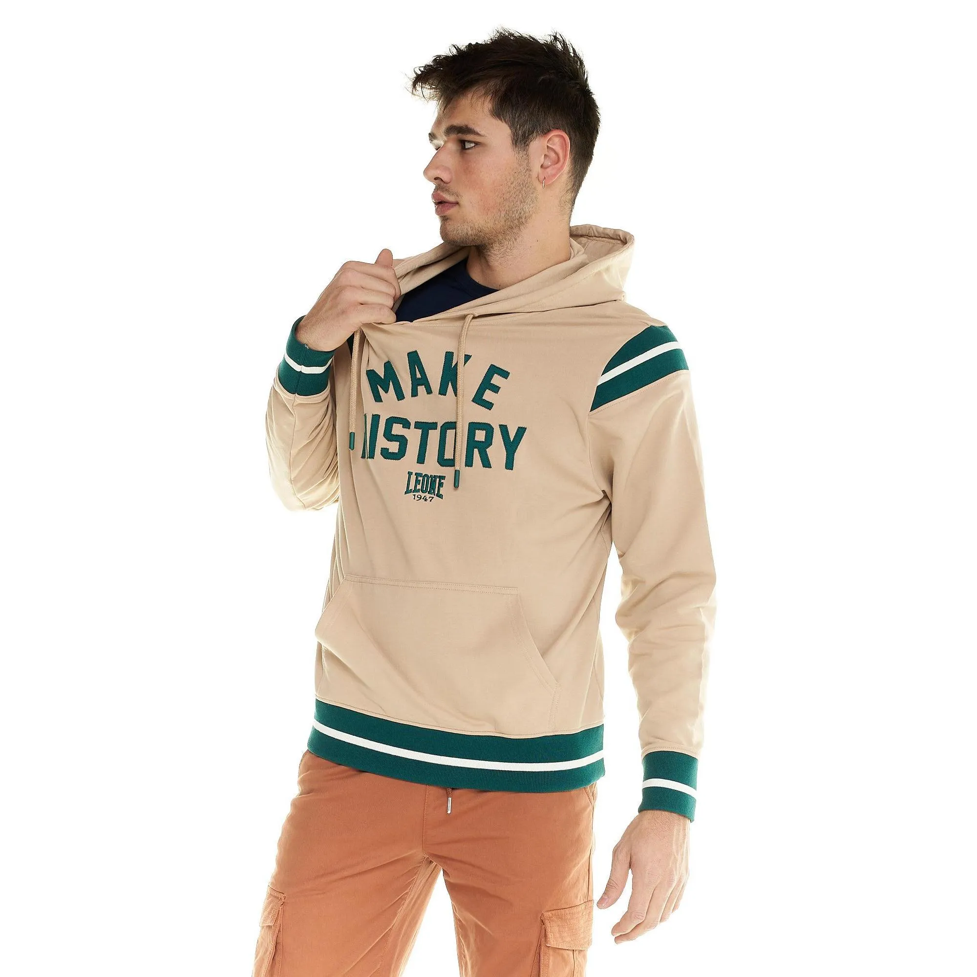 Felpa Leone uomo con cappuccio Retro