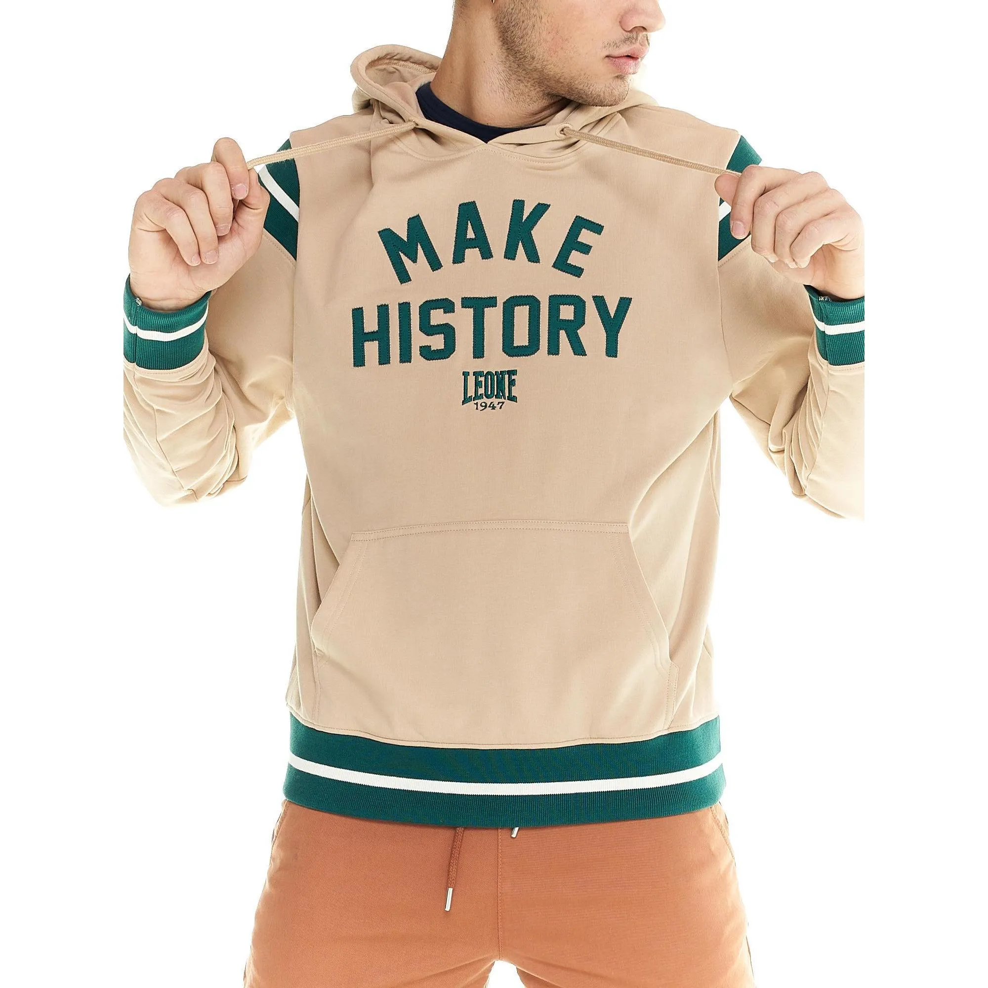 Felpa Leone uomo con cappuccio Retro