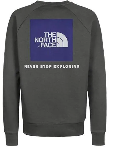 FELPA THE NORTH FACE RAGLAN RED BOX CREW VERDE