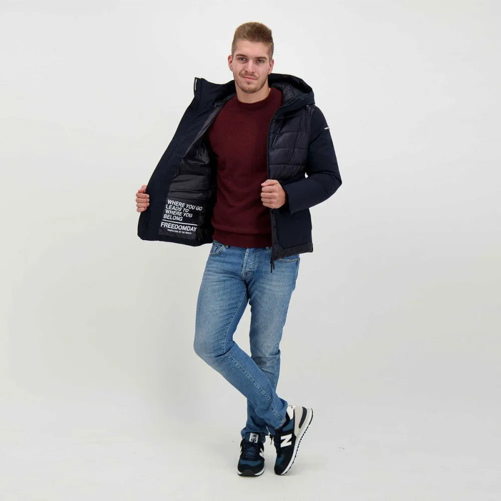 FREEDOMDAY PIUMINO CON CAPPUCCIO BI-MATERIALE LOGAN