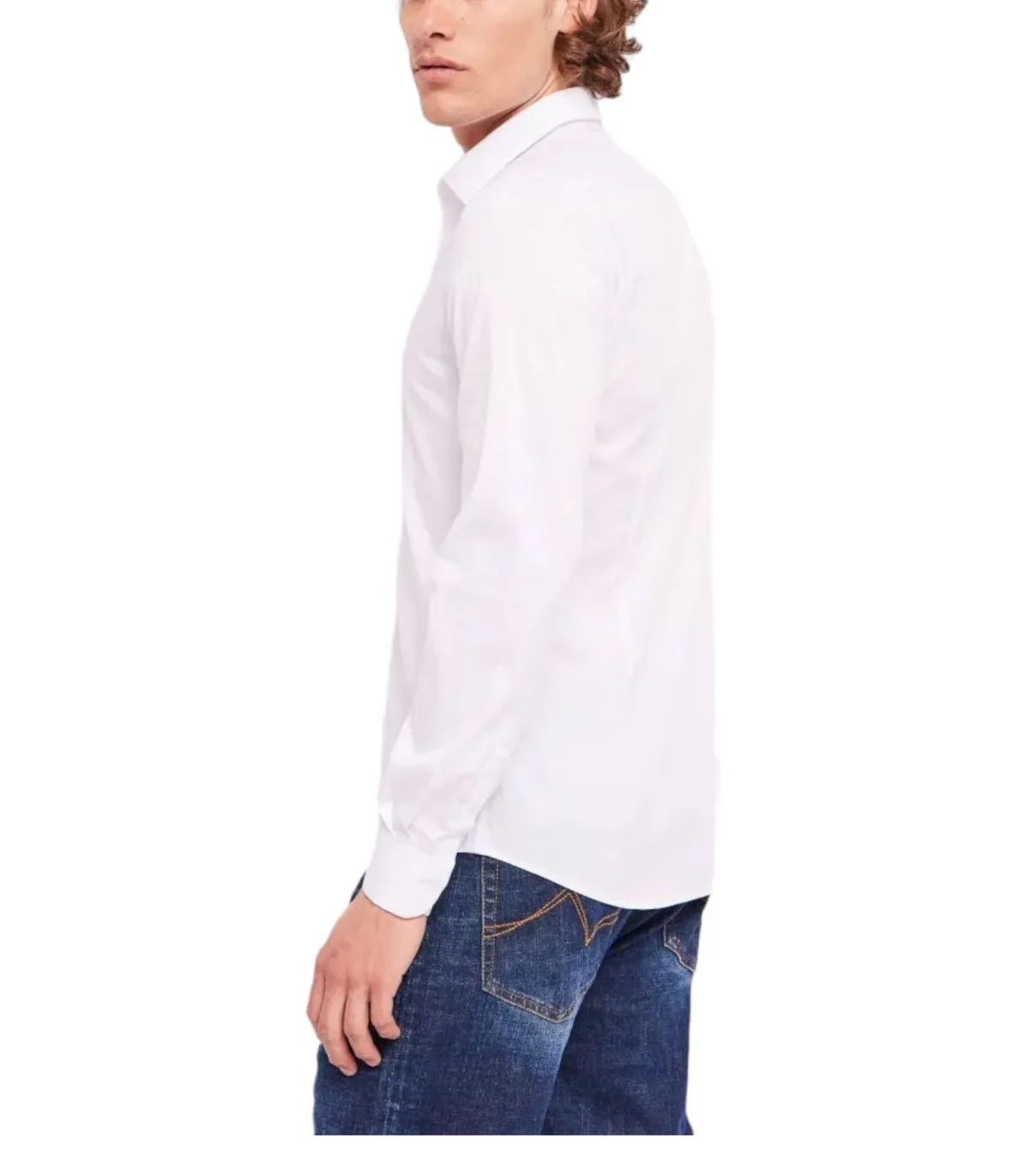 Gaudi Uomo Camicia Manica lunga Collo Italiano Slim