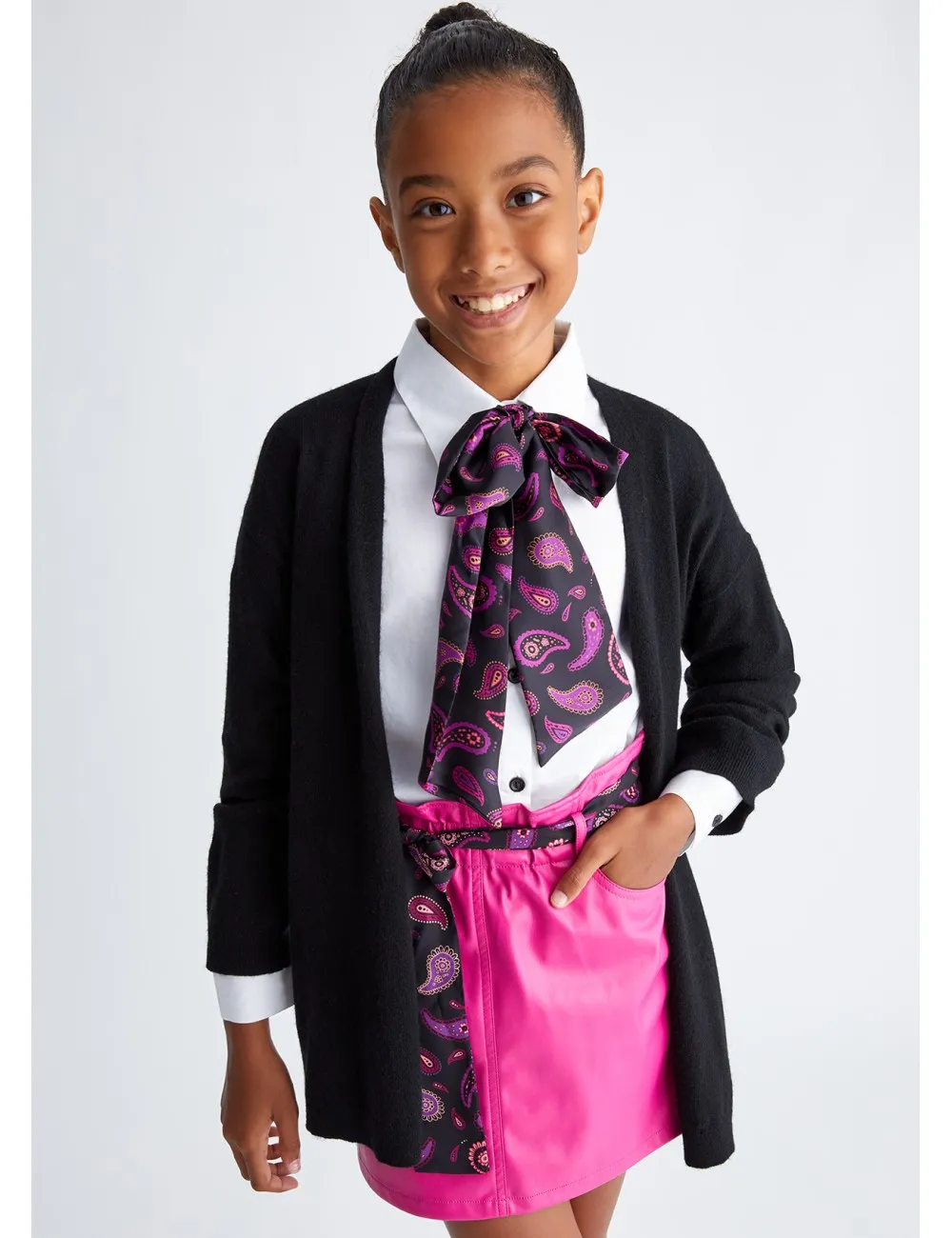 GF3065 CARDIGAN LIU JO KIDS BAMBINA MAGLIA APERTA BAMBINA BIMBA SHIRT CINTURA