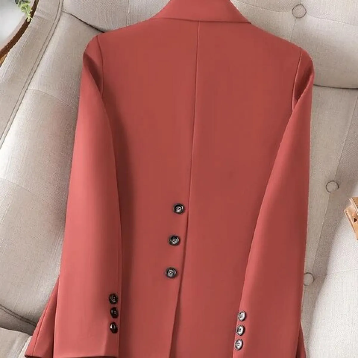 Giacca da donna da ufficio Giacca formale da donna Manica lunga Caffè Albicocca Rosso Abbigliamento da lavoro femminile Cappotto