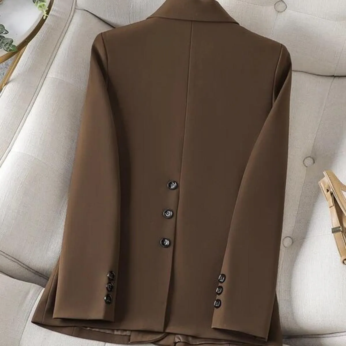 Giacca da donna da ufficio Giacca formale da donna Manica lunga Caffè Albicocca Rosso Abbigliamento da lavoro femminile Cappotto