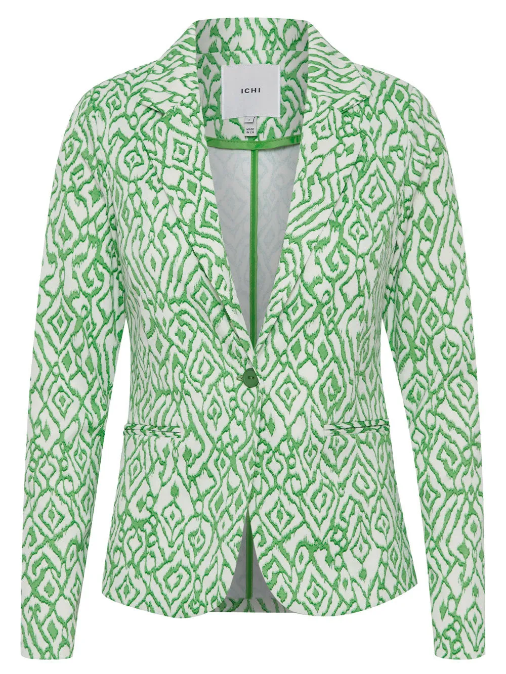 Giacca Donna verde con motivo geometrico