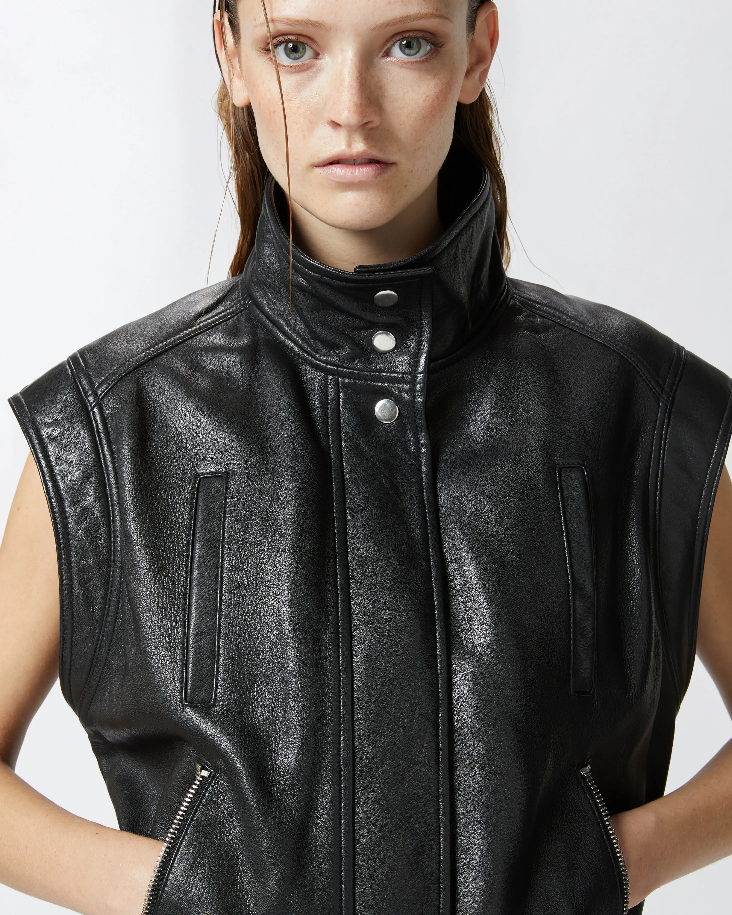  Gilet chiodo in nappa    