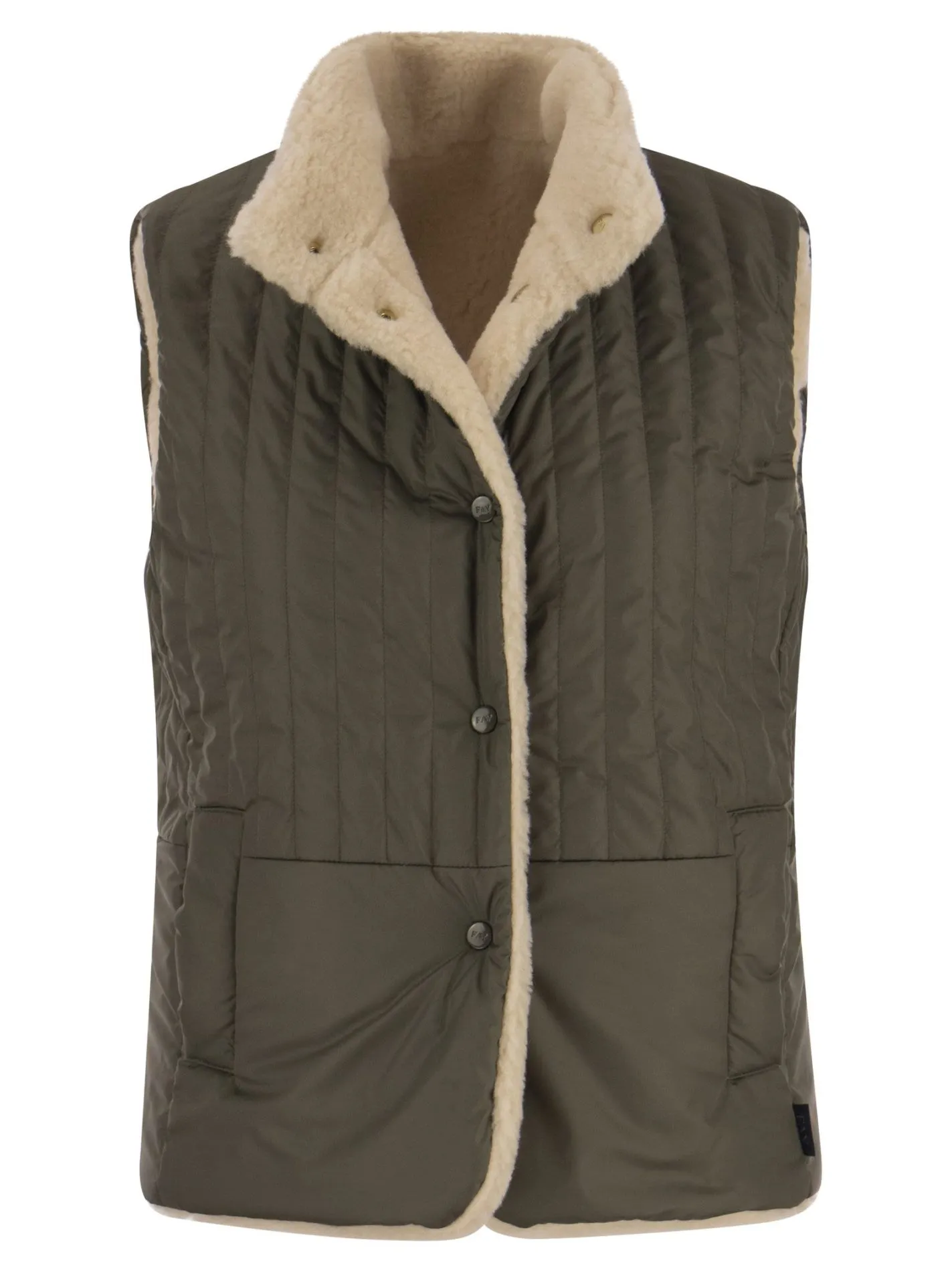 Gilet Effetto Shearling Reversibile