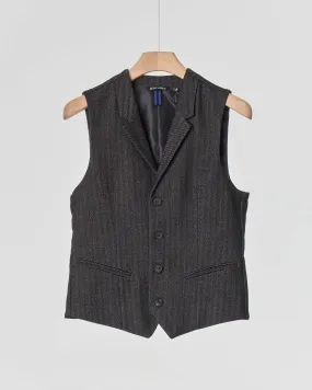 Gilet grigio in fantasia spinata 10-16 anni