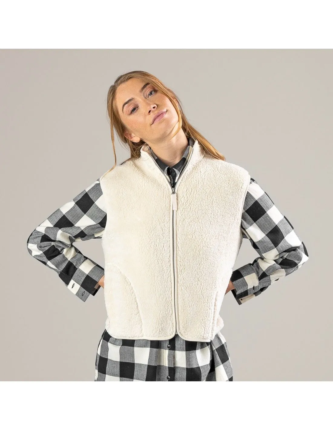 GILET IN PELLICCETTA DI COTONE BIOLOGICO "PEPA"