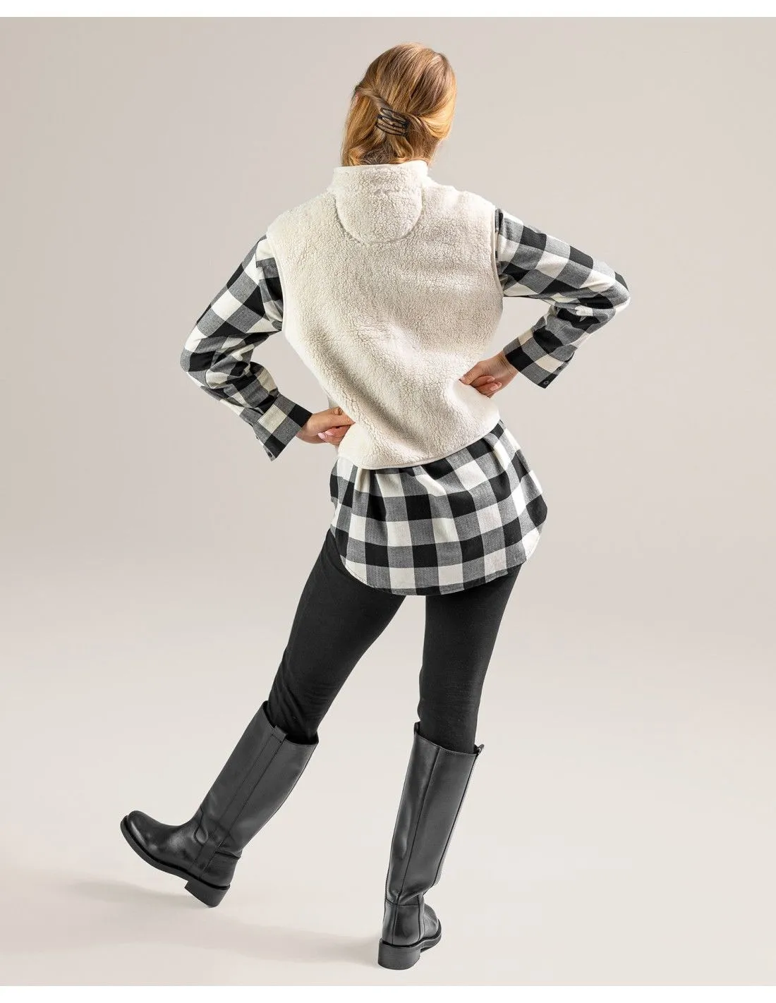 GILET IN PELLICCETTA DI COTONE BIOLOGICO "PEPA"