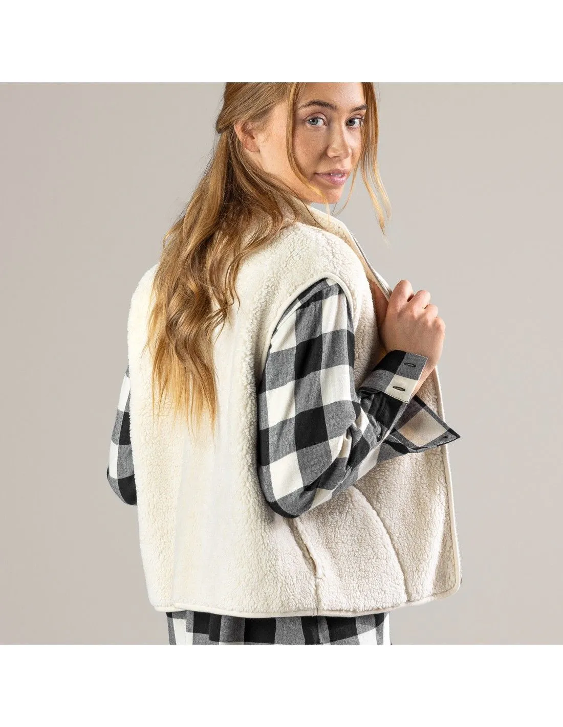 GILET IN PELLICCETTA DI COTONE BIOLOGICO "PEPA"