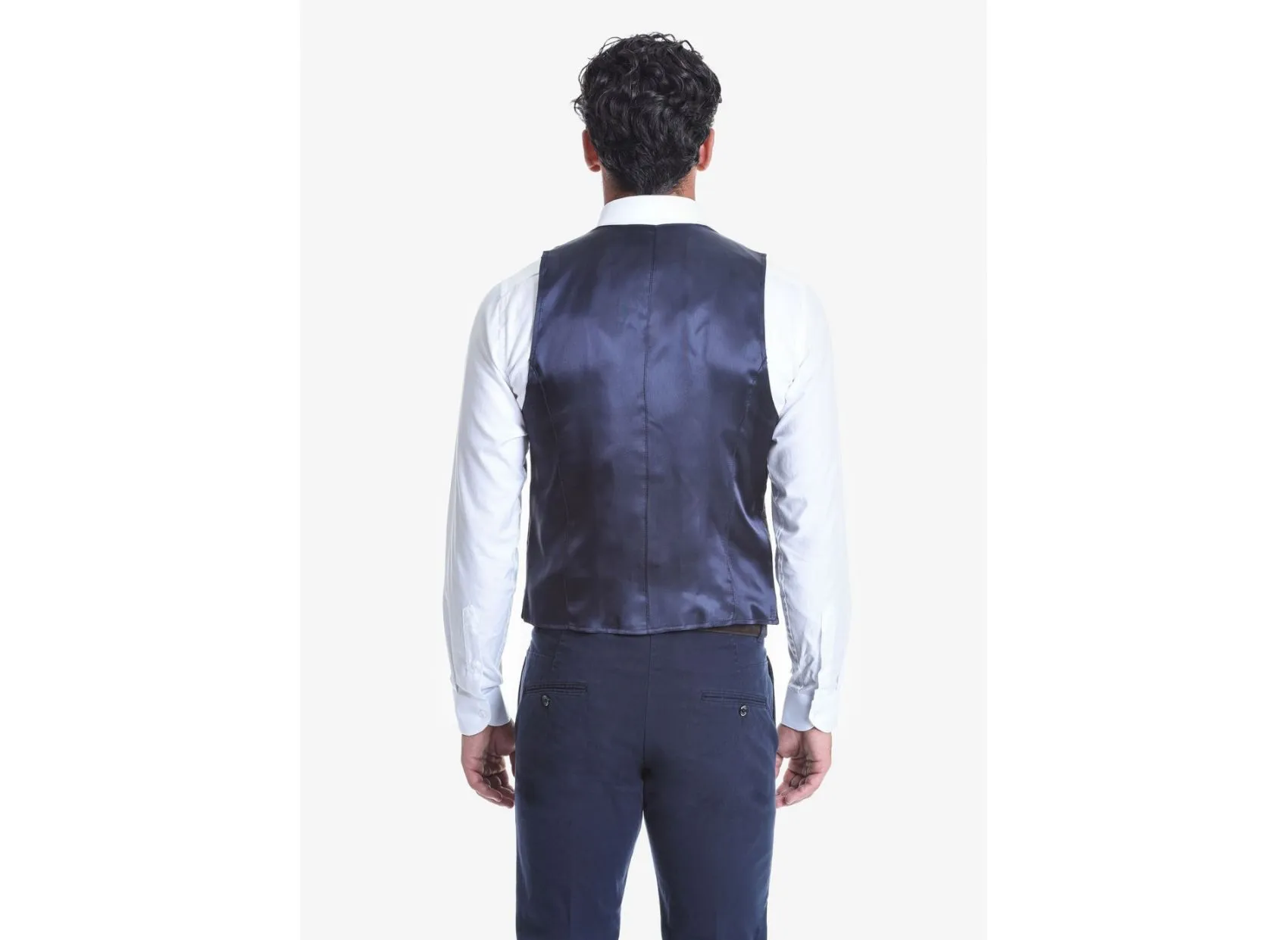 Gilet john barritt doppio petto slim fit fantasia a quadri blu verde