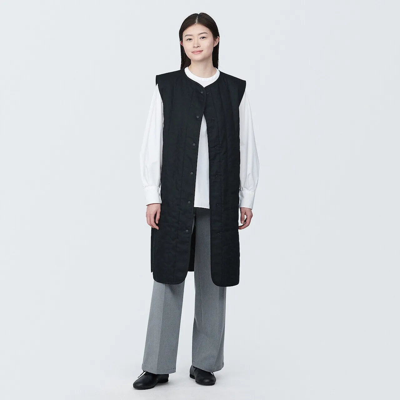 Gilet lungo imbottito Kapok da donna