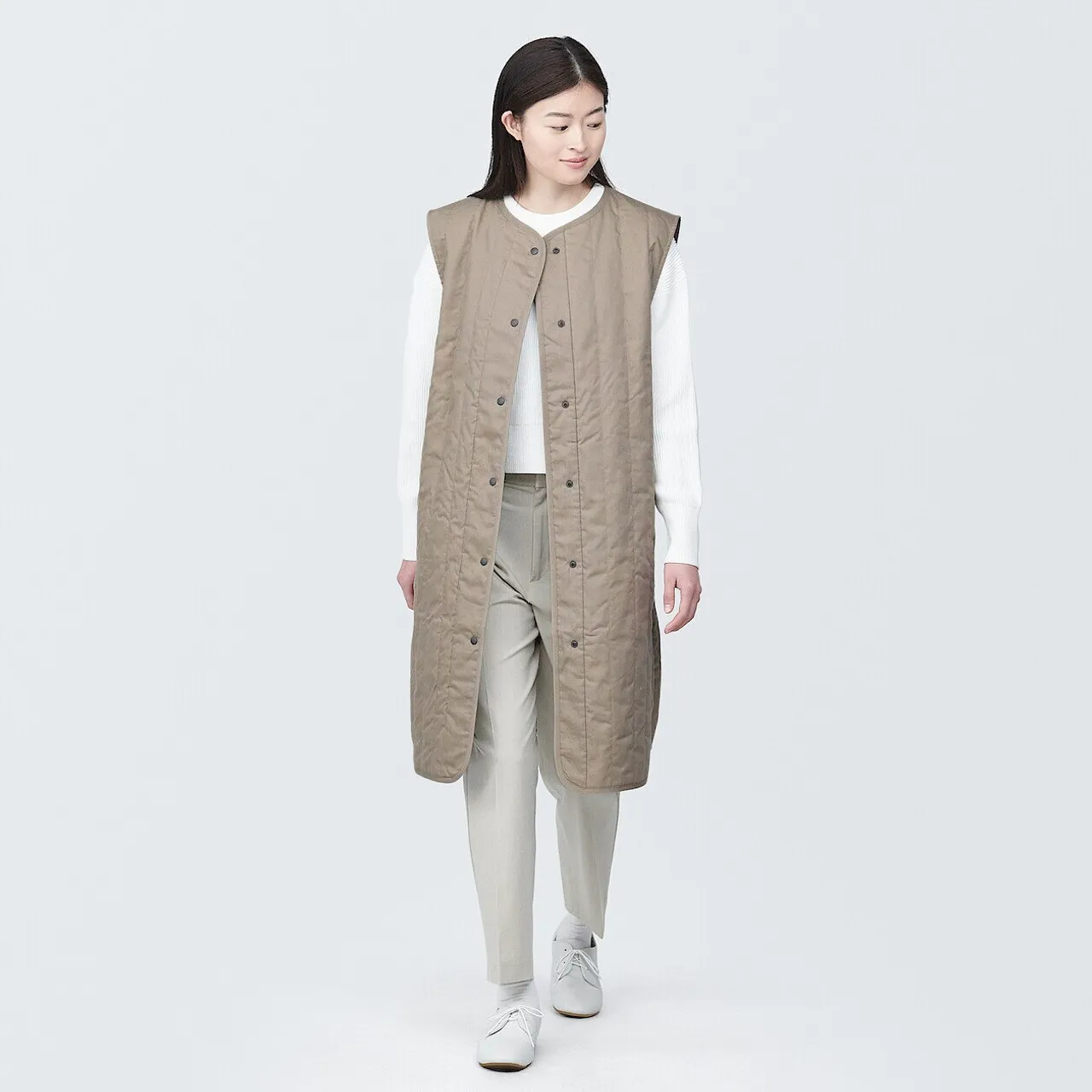 Gilet lungo imbottito Kapok da donna