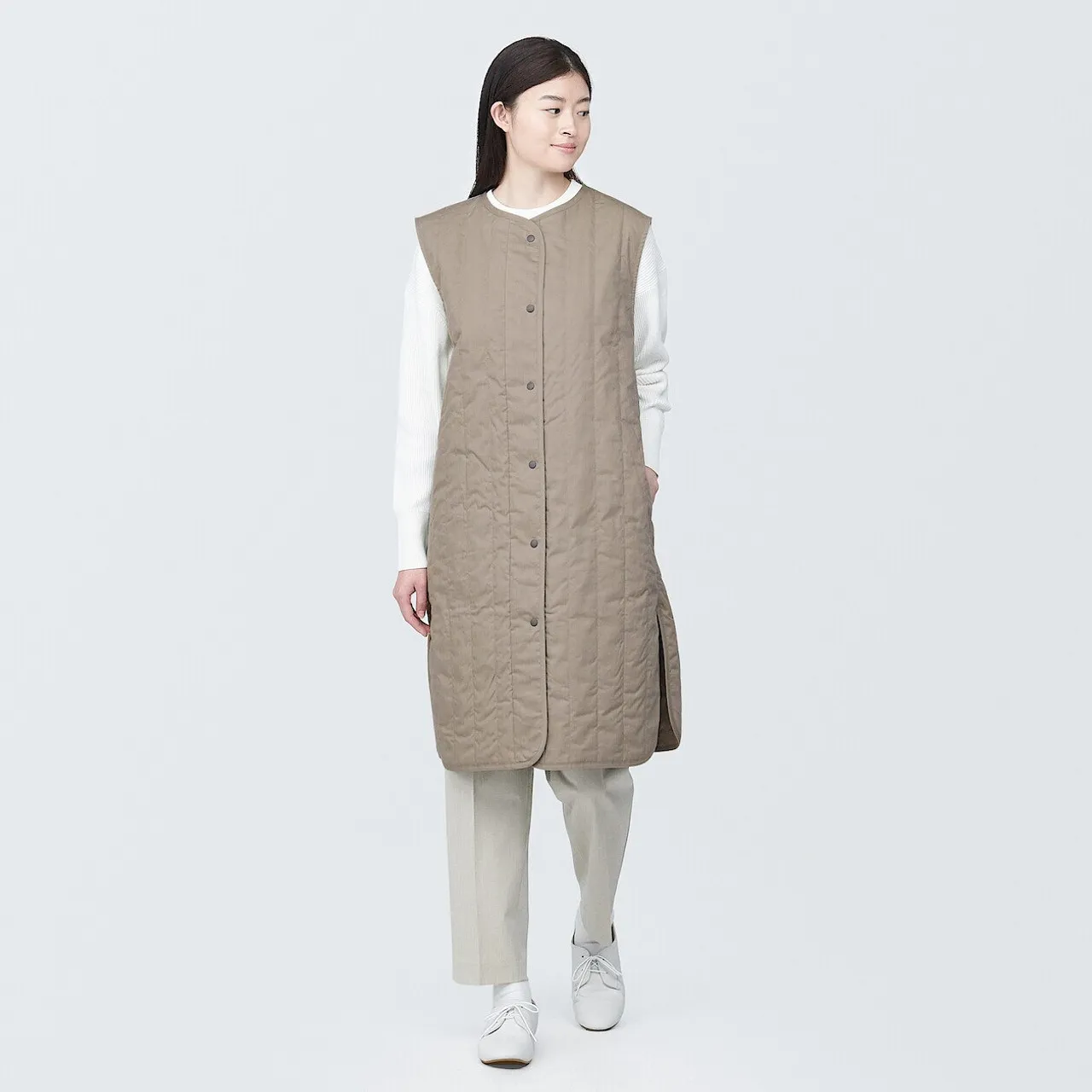 Gilet lungo imbottito Kapok da donna