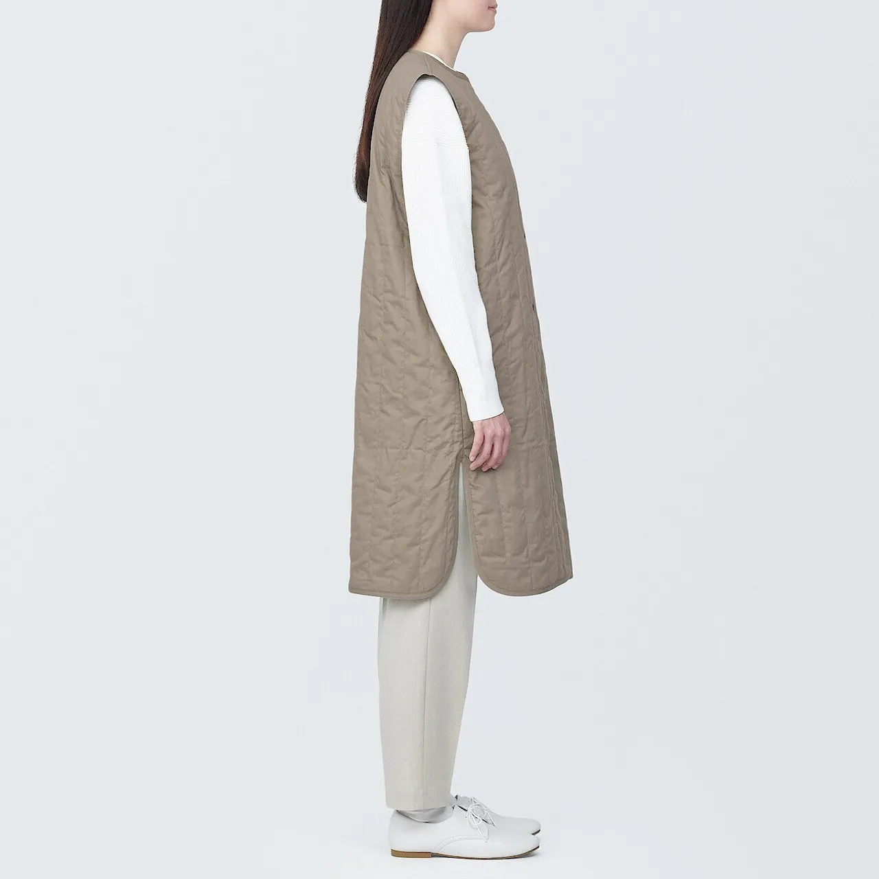 Gilet lungo imbottito Kapok da donna