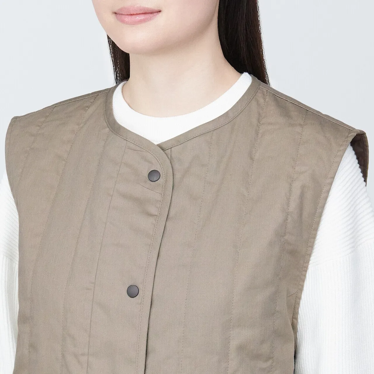 Gilet lungo imbottito Kapok da donna
