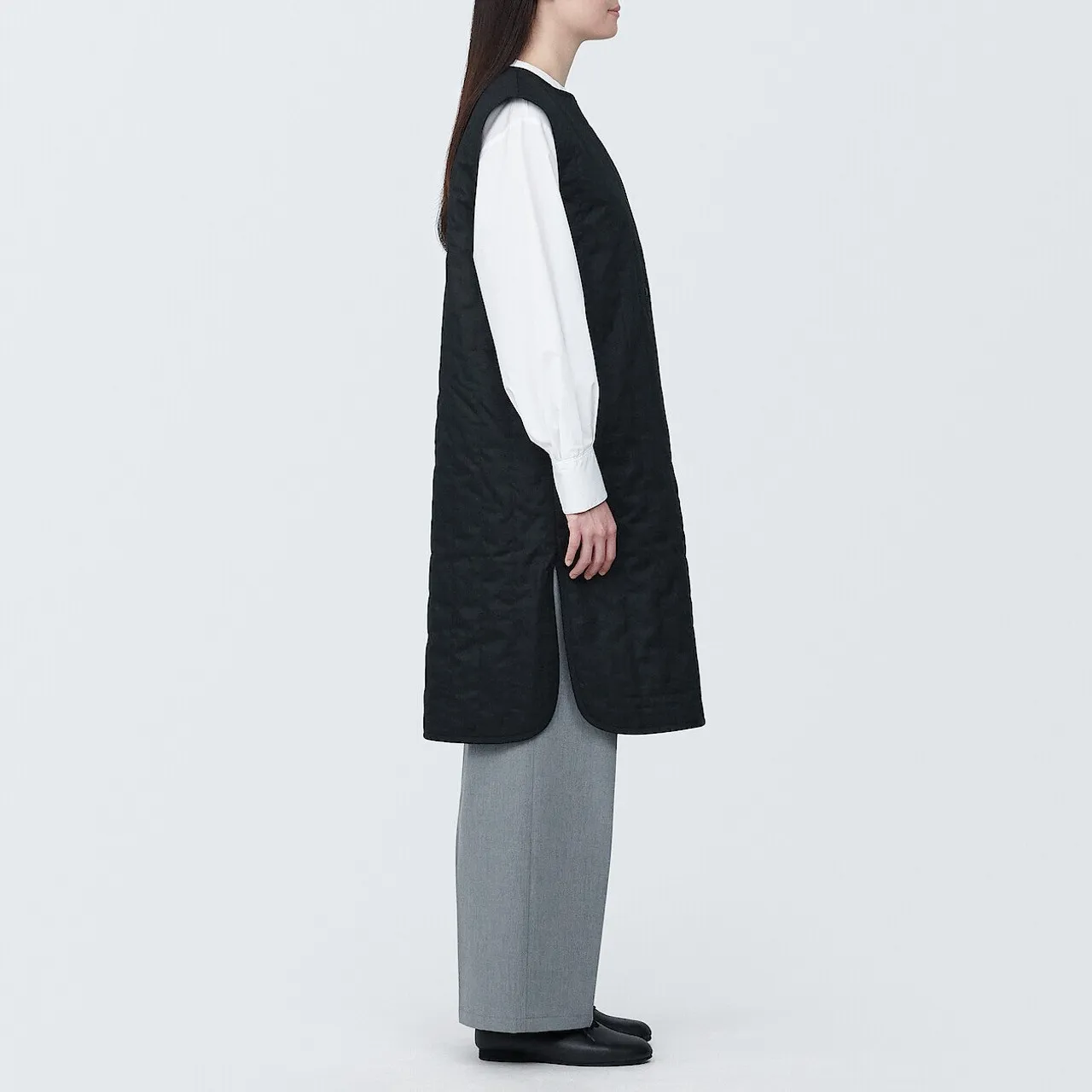 Gilet lungo imbottito Kapok da donna