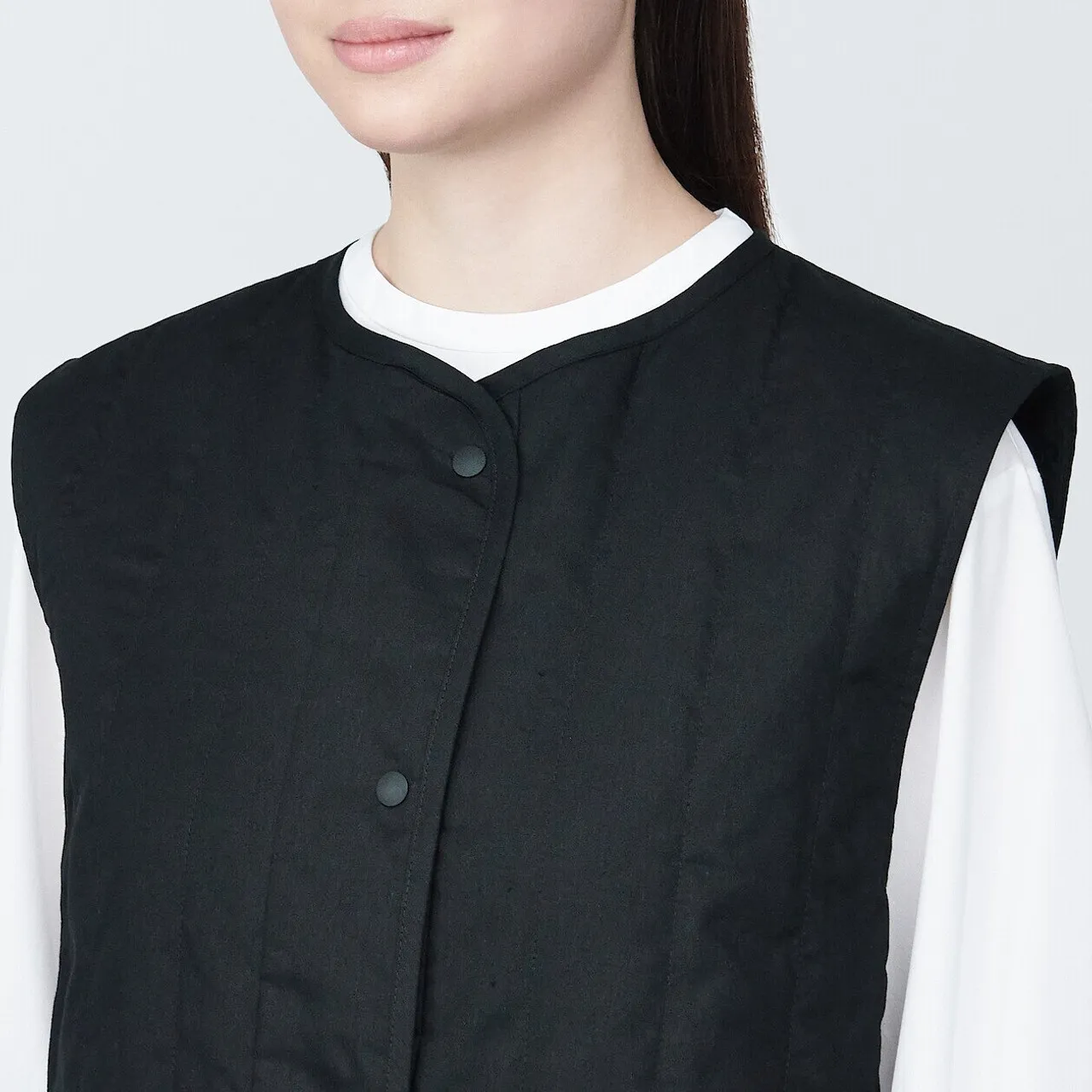 Gilet lungo imbottito Kapok da donna