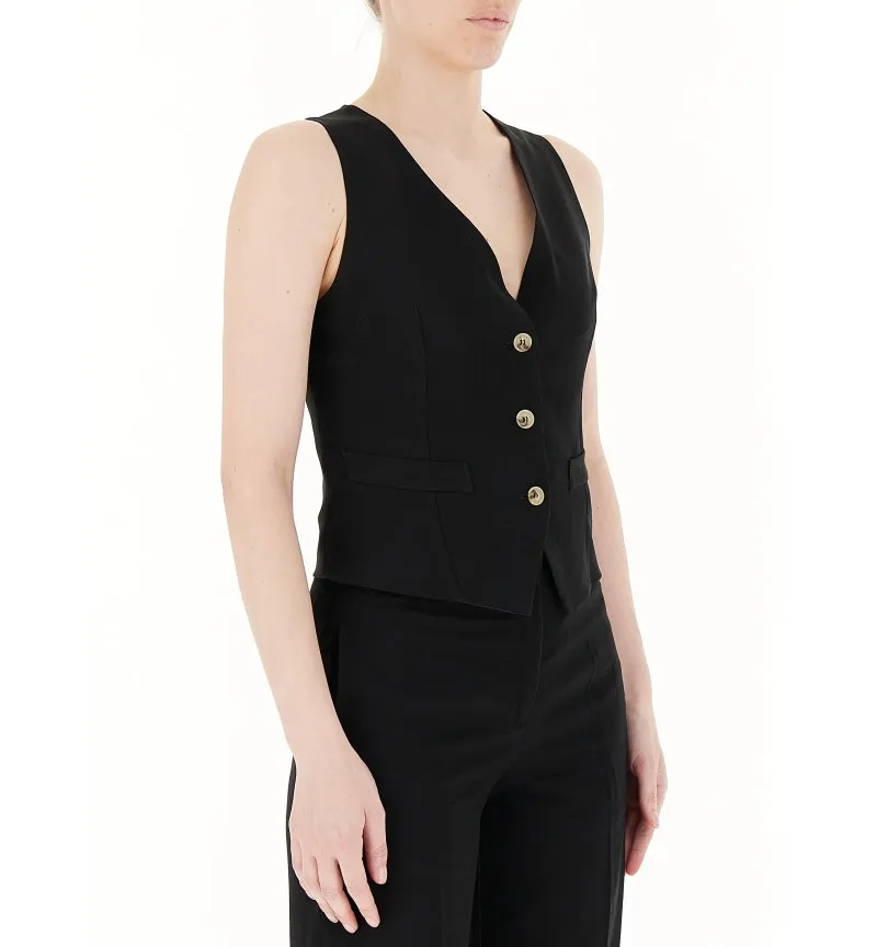 Gilet misto lino