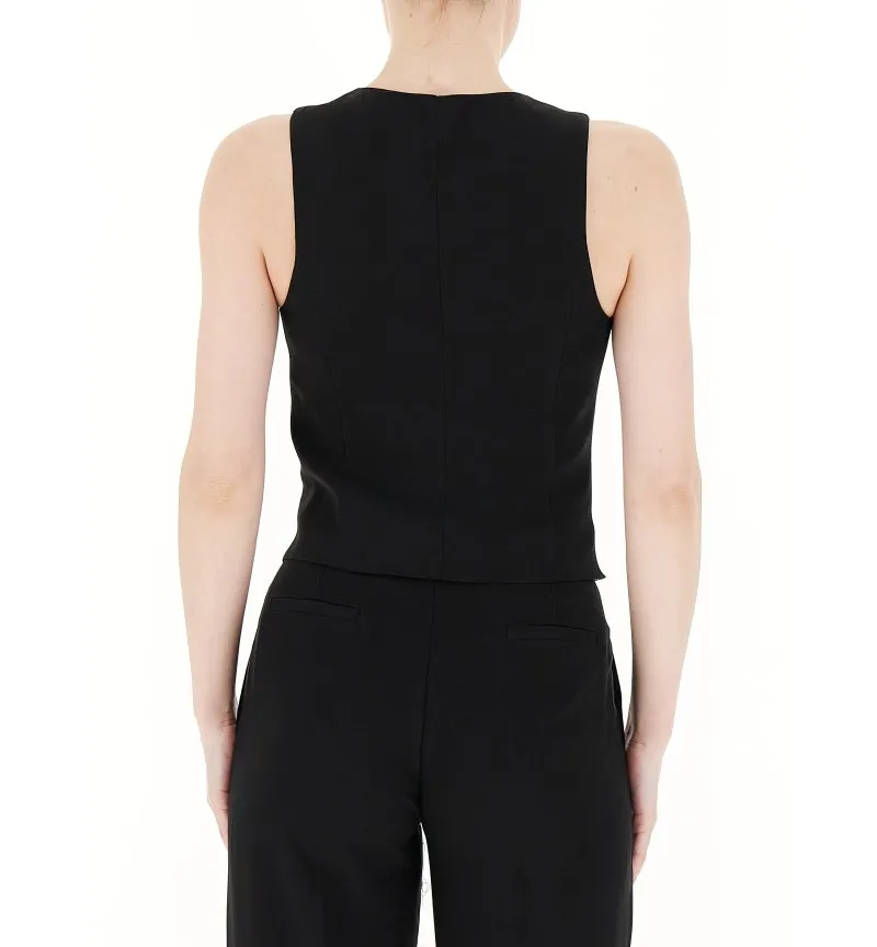 Gilet misto lino