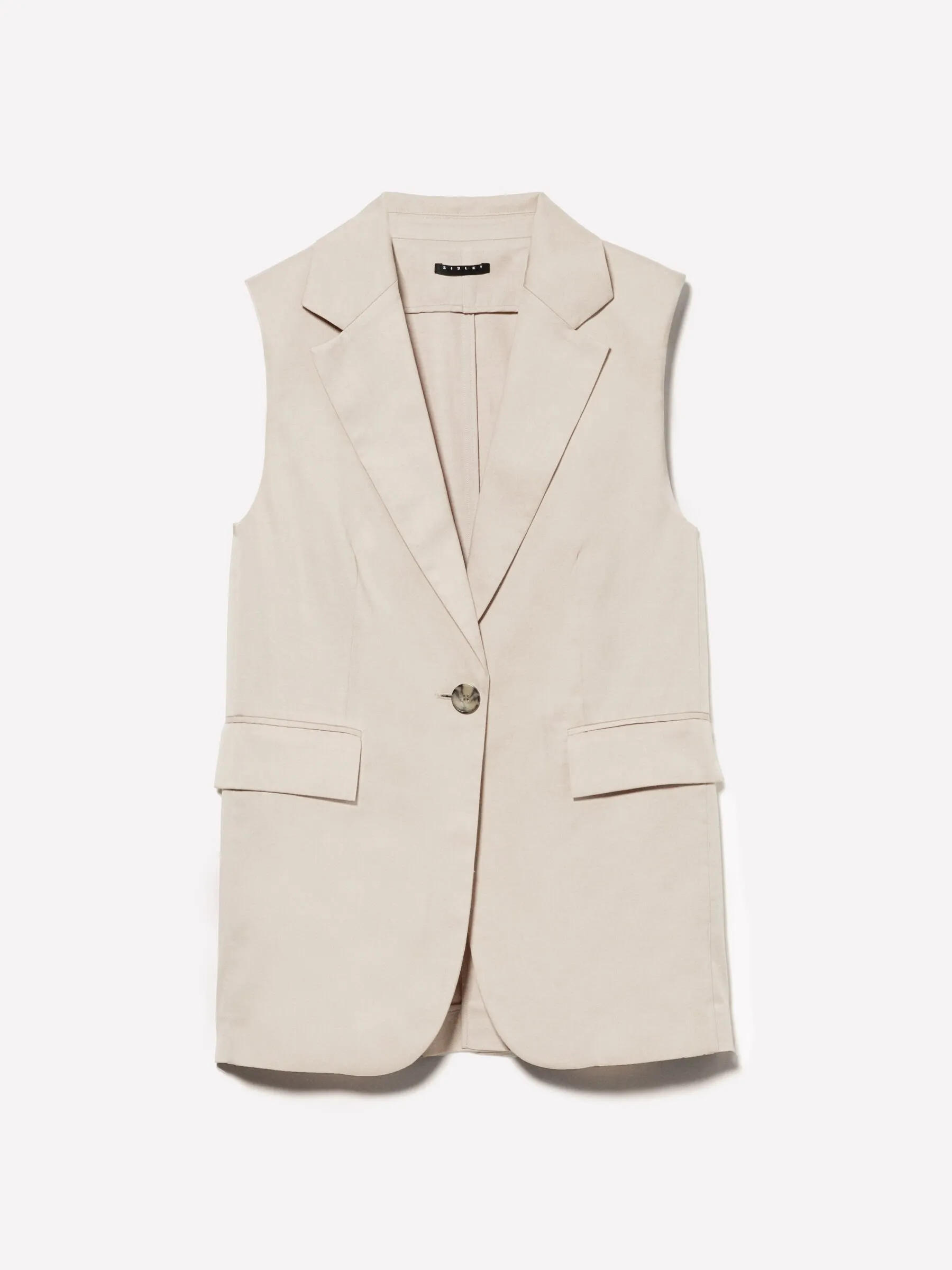 Gilet rosa chiaro monopetto