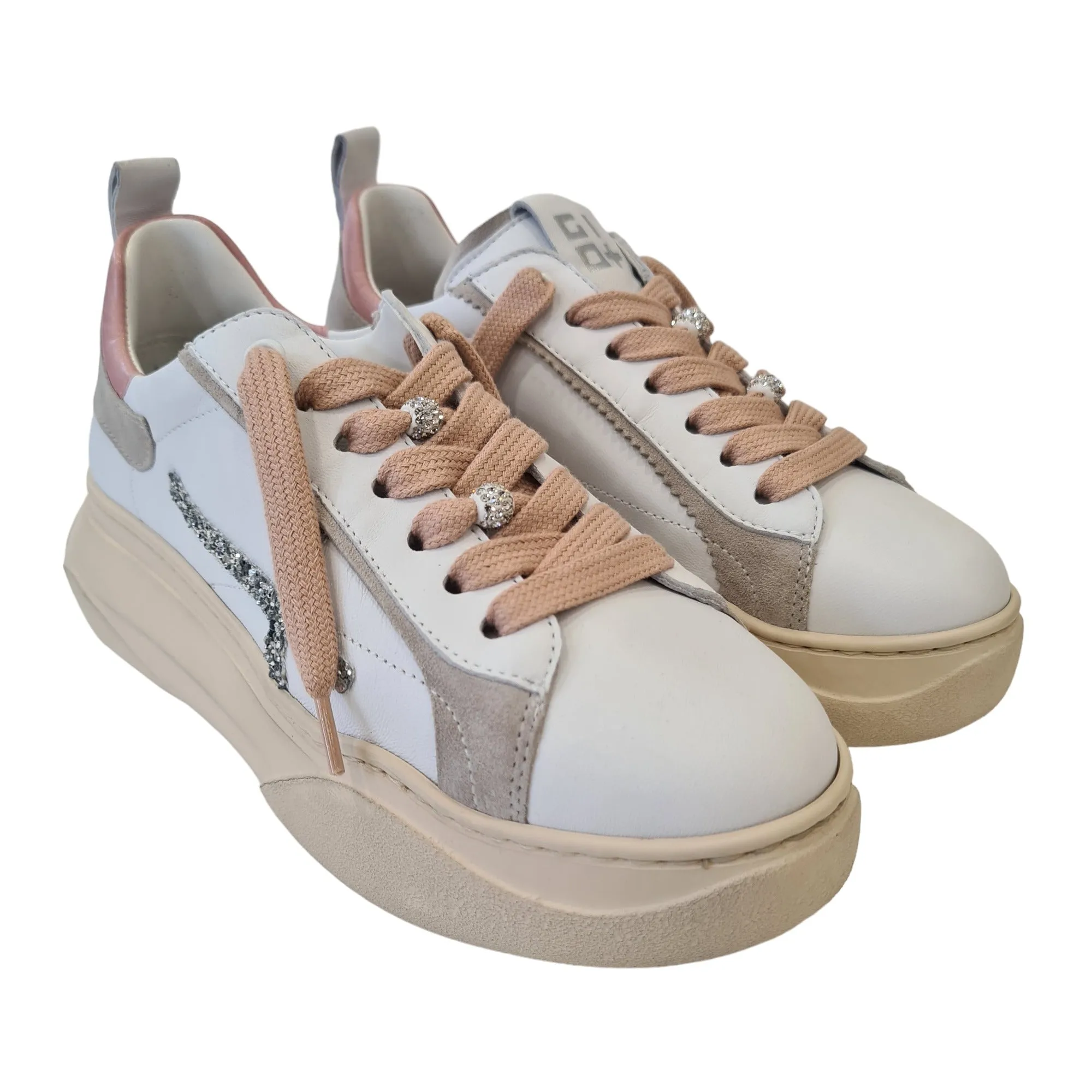 Gio+ Sneakers Bianca-Rosa Donna Rif.16