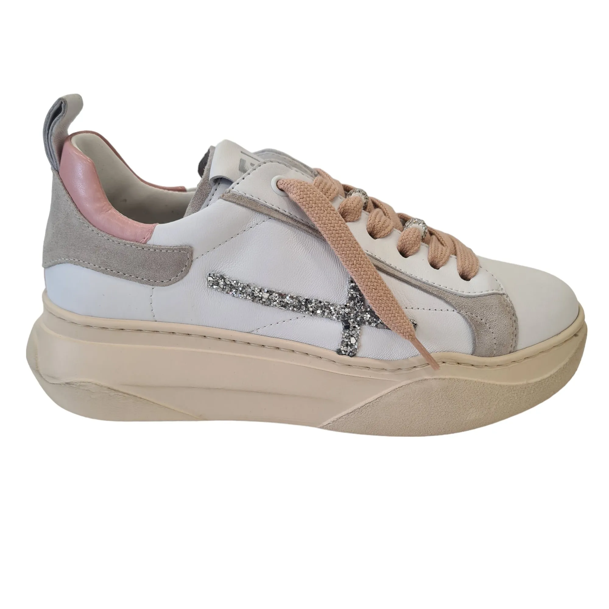 Gio+ Sneakers Bianca-Rosa Donna Rif.16