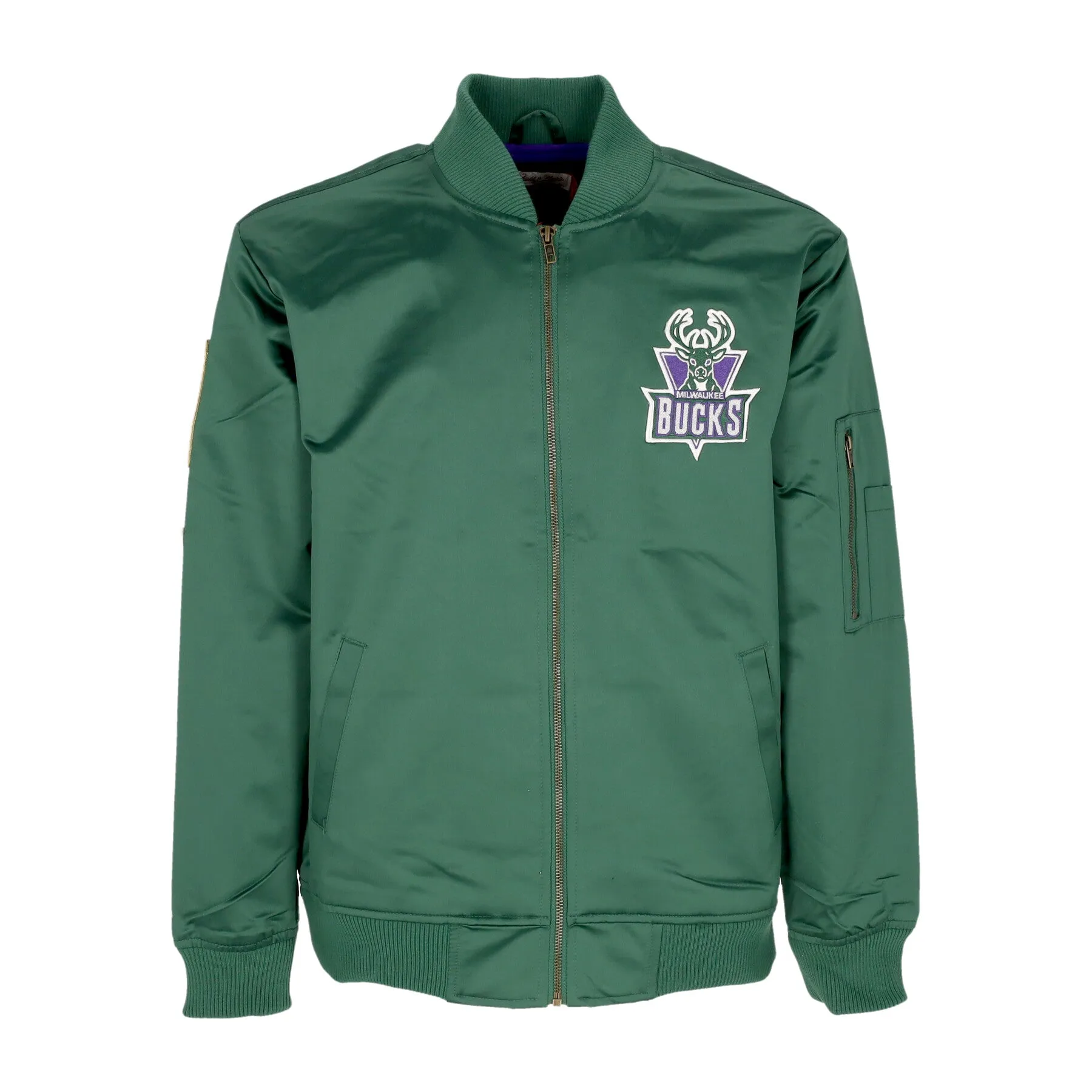 Giubbotto Bomber Uomo Nba Lightweight Satin Bomber Milbuc Original Team Colors